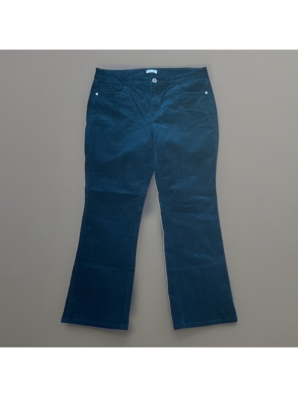 J Jill Green Corduroy Pants J.Jill 12 Petite Stretch Cotton Blend Coastal Cozy